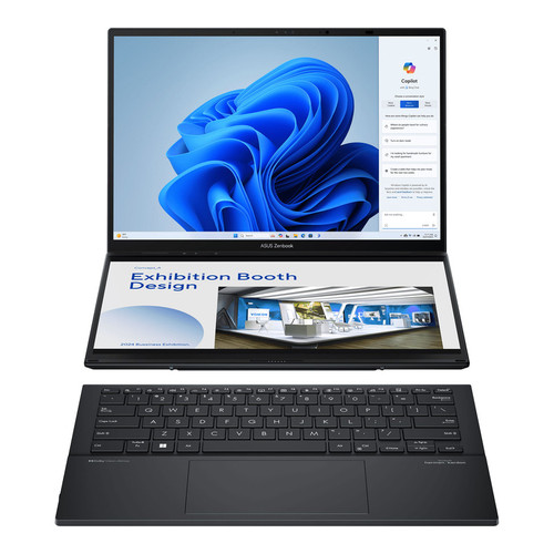 لپتاپ 14 اینچی ایسوس مدل Zenbook DUO UX8406CA-Core Ultra 9 285H-32GB LPDDR5X-2TB SSD-Dual 3K OLED Touch 120Hz-W