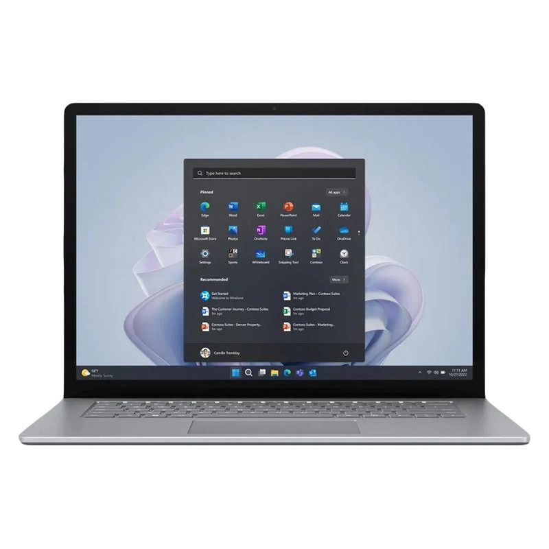 لپ‌تاپ مایکروسافت مدل Surface Laptop 5 با پردازنده Core i7-1255U، رم LPDDR5X 8GB، حافظه SSD با ظرفیت 256GB، نمایشگر لمسی 15 اینچPixselSense با وضوح Full HD، دارای نور پس‌زمینه کیبورد