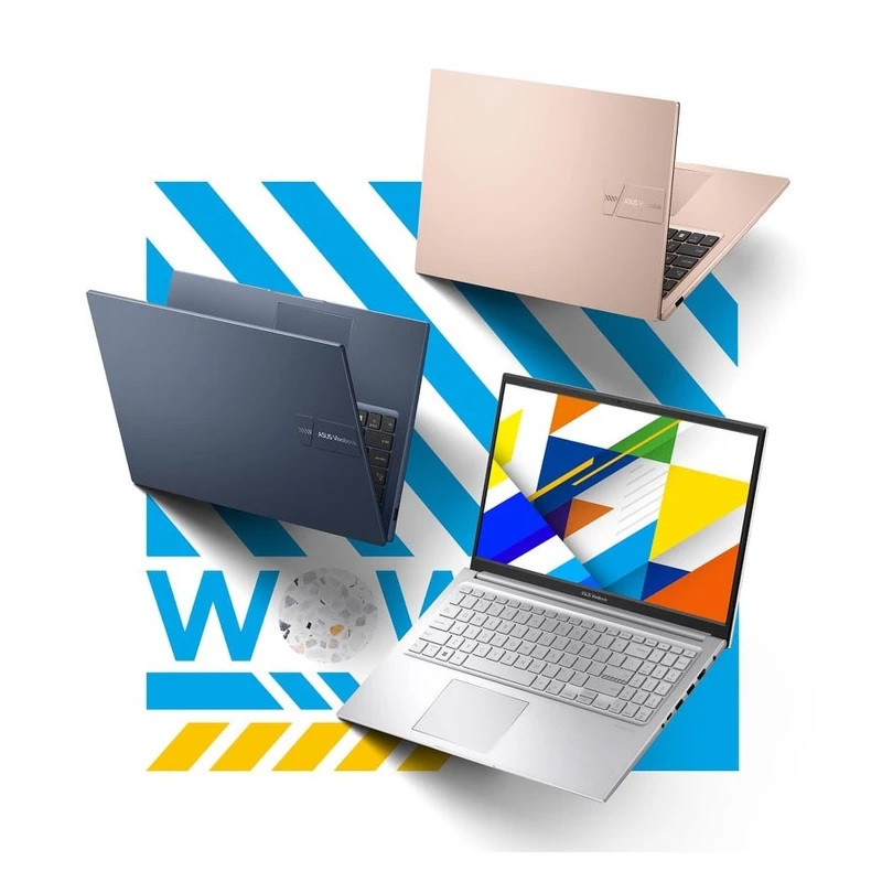 لپتاپ ایسوس مدل Vivobook 15 F1504VA-NJ824 با پردازنده Core i7-1355U، رم DDR4 8GB با فرکانس 3200MHz، حافظه SSD با ظرفیت 512GB، نمایشگر 15.6 اینچ با وضوح Full HD، دارای نور پسزمینه کیبورد و حسگر اثر انگشت