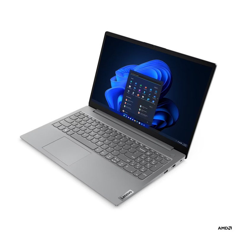 لپتاپ لنوو مدل V15 G4 AMN با پردازنده Ryzen 3-7320U، رم LPDDR5 8GB با فرکانس 5500MHz، حافظه SSD با ظرفیت 256GB، نمایشگر 15.6 اینچ TN با وضوح Full HD