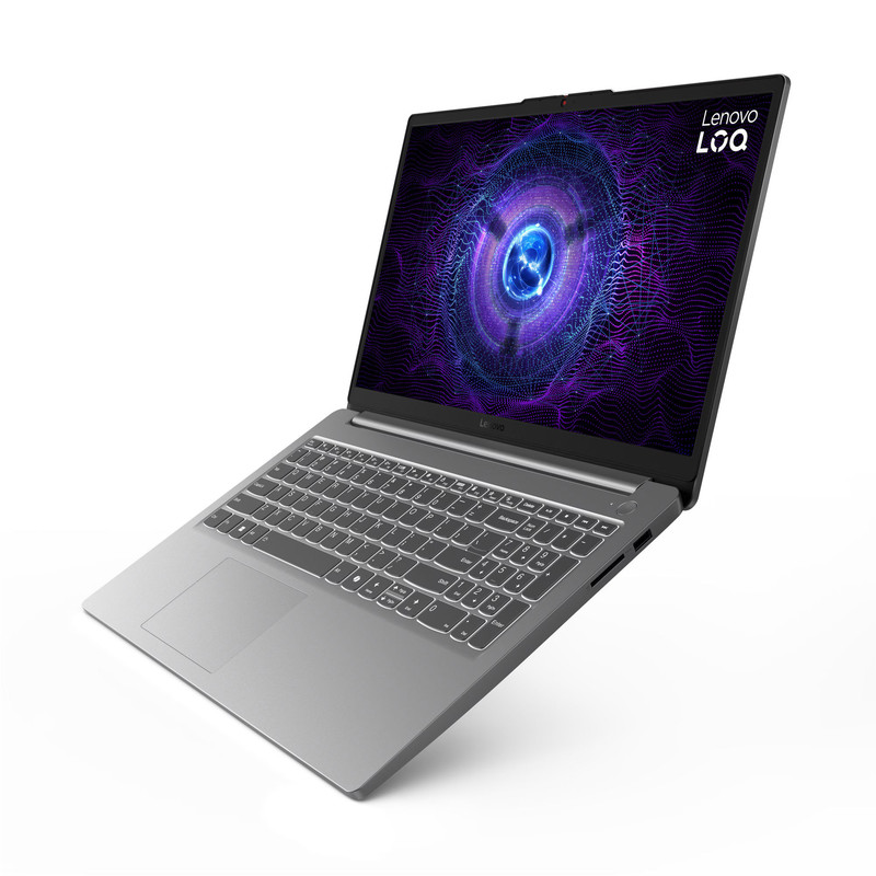 لپتاپ لنوو مدل LOQ 15IAX9E با پردازنده Core i5-12450HX و گرافیک RTX2050 4GB، رم DDR5 16GB با فرکانس 4800MHz، حافظه SSD با ظرفیت 512GB، نمایشگر 15.6 اینچ IPS با وضوح Full HD و نرخ بهروزرسانی 144Hz، دارای نور پسزمینه کیبورد