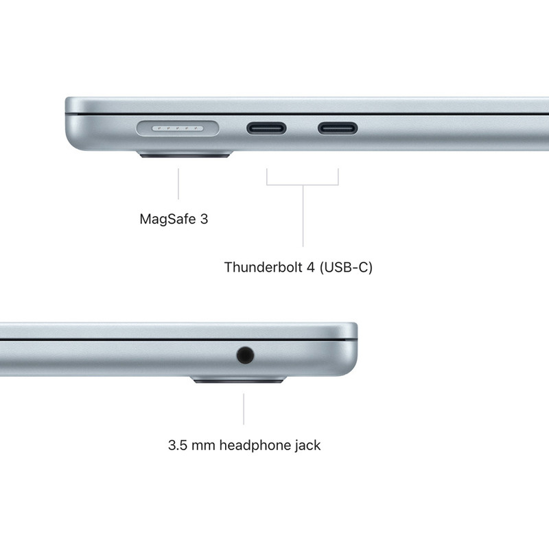 لپ تاپ 13.6 اینچی اپل مدل MacBook Air MDHE4 2026 LLA-M5-16GB RAM-512GB SSD