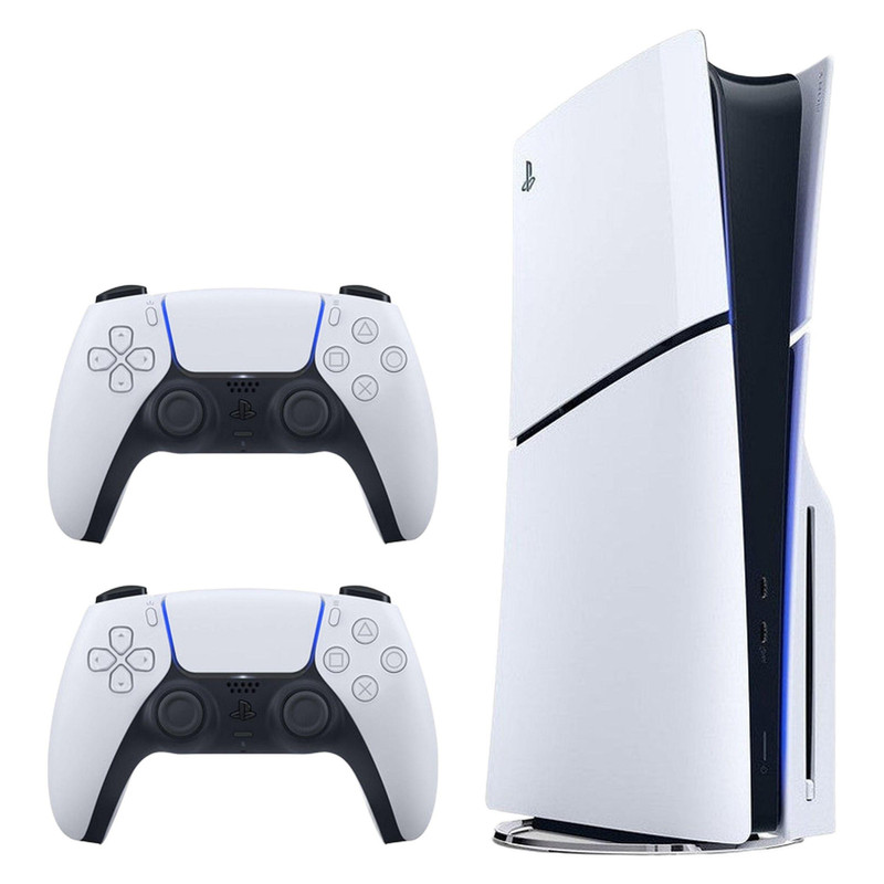 کنسول بازی سونی مدل PlayStation 5 Slim ریجن اروپا سری 2016A نسخه دیسکخور ظرفیت یک ترابایت به همراه دسته اضافی و بازی EA SPORTS FC 26